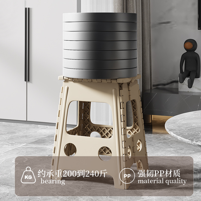 Taburete plegable de plástico portátil al aire libre Maza para adultos taburete de mesa de comedor taburete de cambio de zapatos taburete de baño taburete