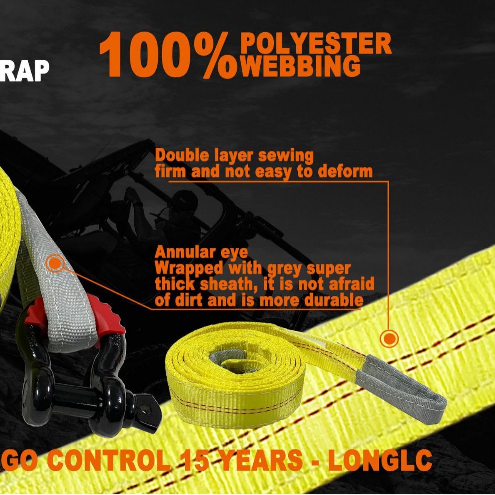 High Quality Double Layer Thickened Trailer Rope Traction Belt Car Towing Handbag