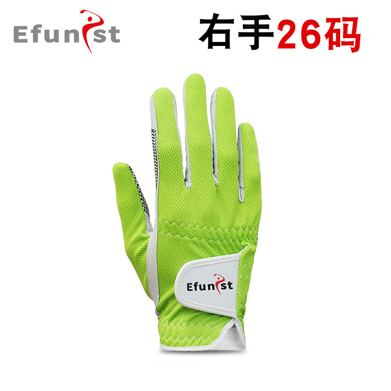 Efunist ゴルフ グローブ メンズ 伸縮性 通気性 メッシュ 耐摩耗性 滑り止め 粒子 片手 サマー スポーツ|undefined