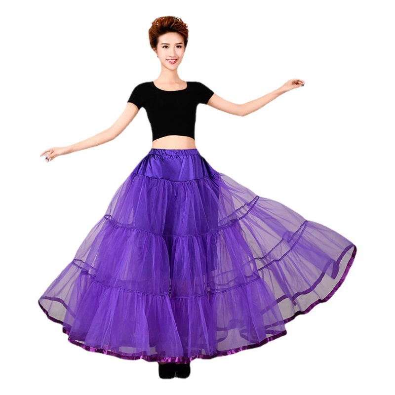 Оптовая 14-цветное свадебное платье длиной 1 метр, юбка без костей, яростная сетчатая Пышная юбка средней длины