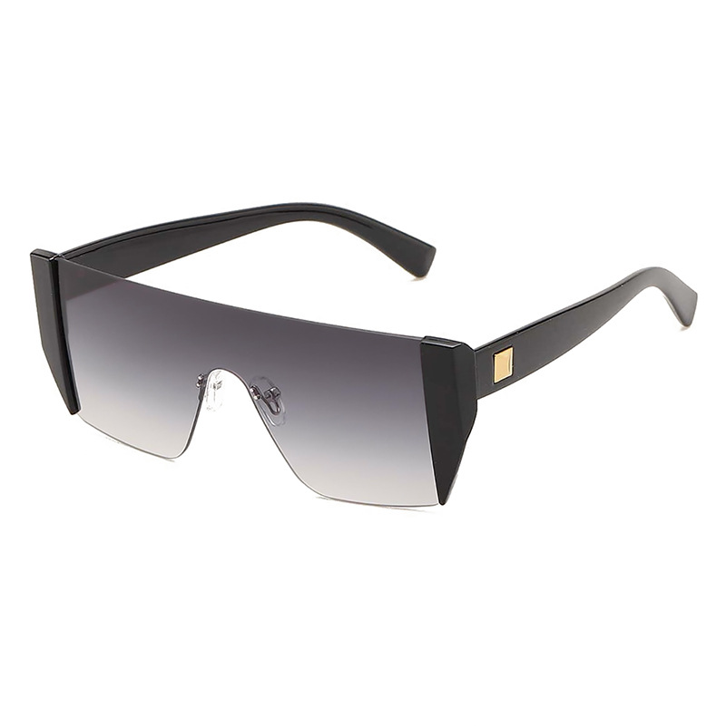 Gafas de Sol de marco de gran tamaño gafas de sol de una pieza europeas y americanas gafas de sol integradas gafas de moda gafas de visión gran angular