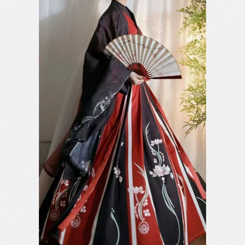 Ханьфу с широкими рукавами (Original Hanfu Mu Qing), унисекс, весна–лето, свободный крой