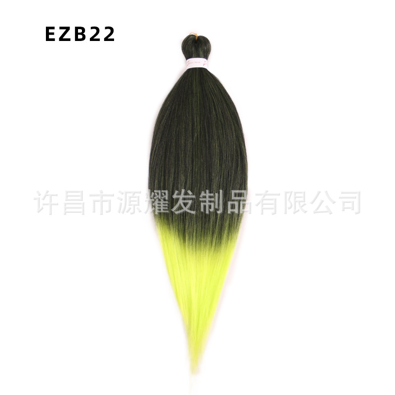 Peluca EZ cabello esponjoso y suave de fibra química trenza grande 26 pulgadas 90g pvc bicolor retardante de llama seda de baja temperatura trenza grande