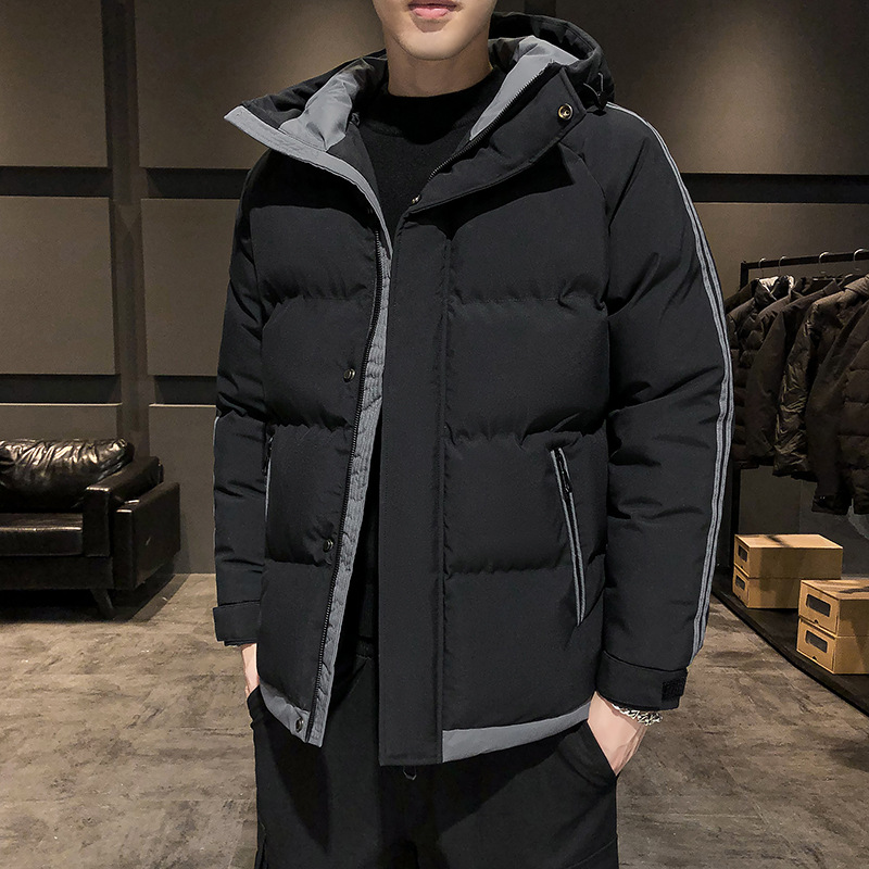 M - 8XL chaqueta de algodón de pluma para hombres chaqueta de algodón de tamaño grande inns capuchón de viento de puerto grueso chaqueta de invierno chaqueta de algodón de hombre caliente image 1