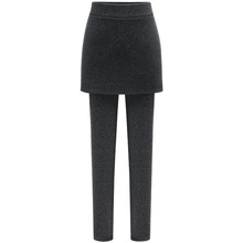 打底裤女加绒外穿加厚秋冬2019新款带裙子的一体裤包臀假两件裤裙