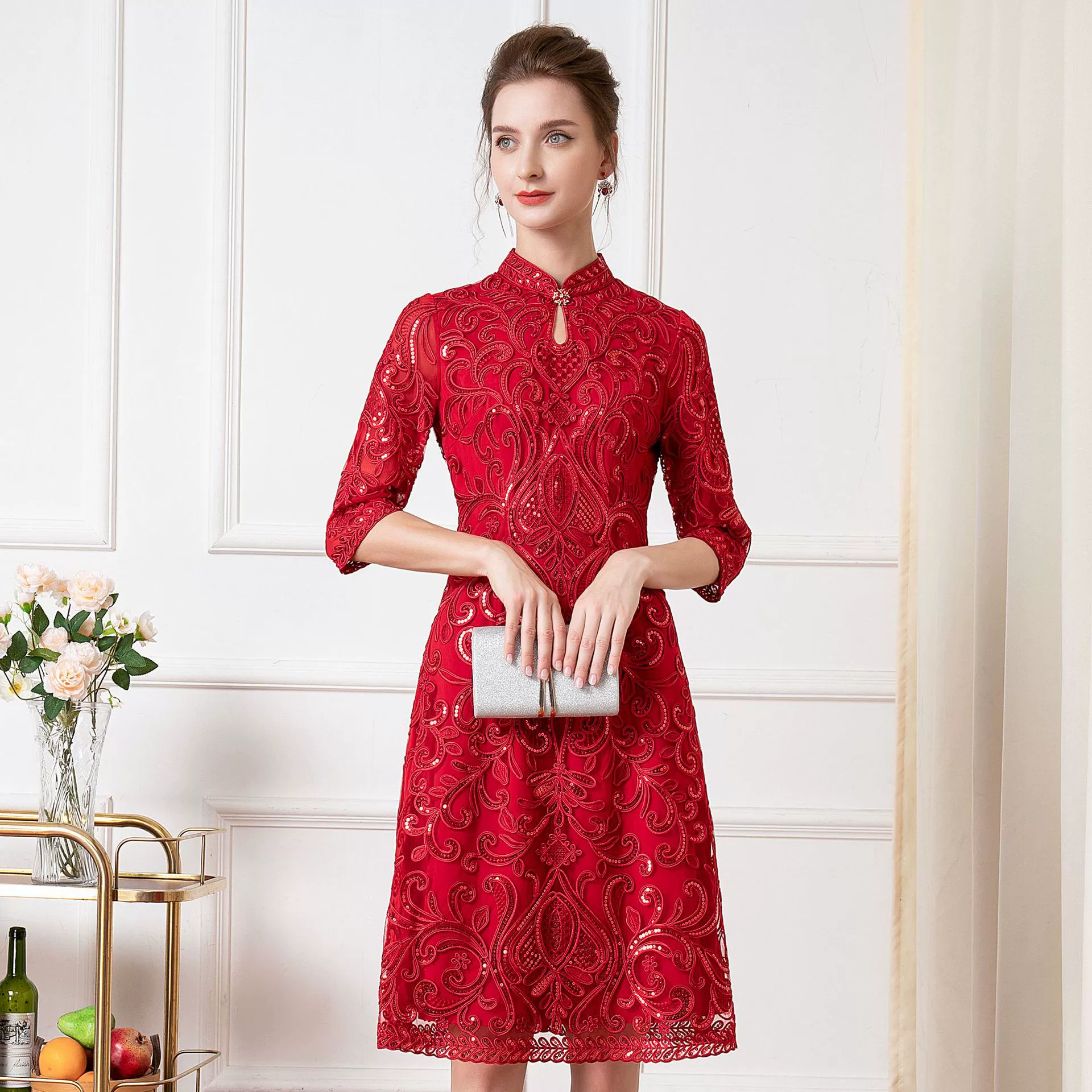 Поколение Шэньчжэнь бренд женщин платье Плюс Размер свадебное платье Благородный счастливый мать-в-законе платье