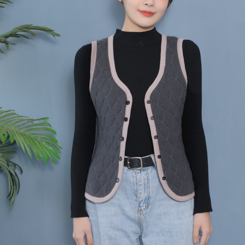 Autumn and Winter New Warm Vest for Women, down Cotton Thickeneded Casual Waistcoat, Seamless Cold-proof Vest, Portable Jacket for Women