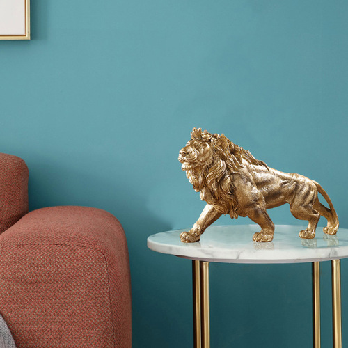 Chinese style atmospheric lion resin ornaments home office wine cabinet bookcase TV cabinet model room decoration decoration