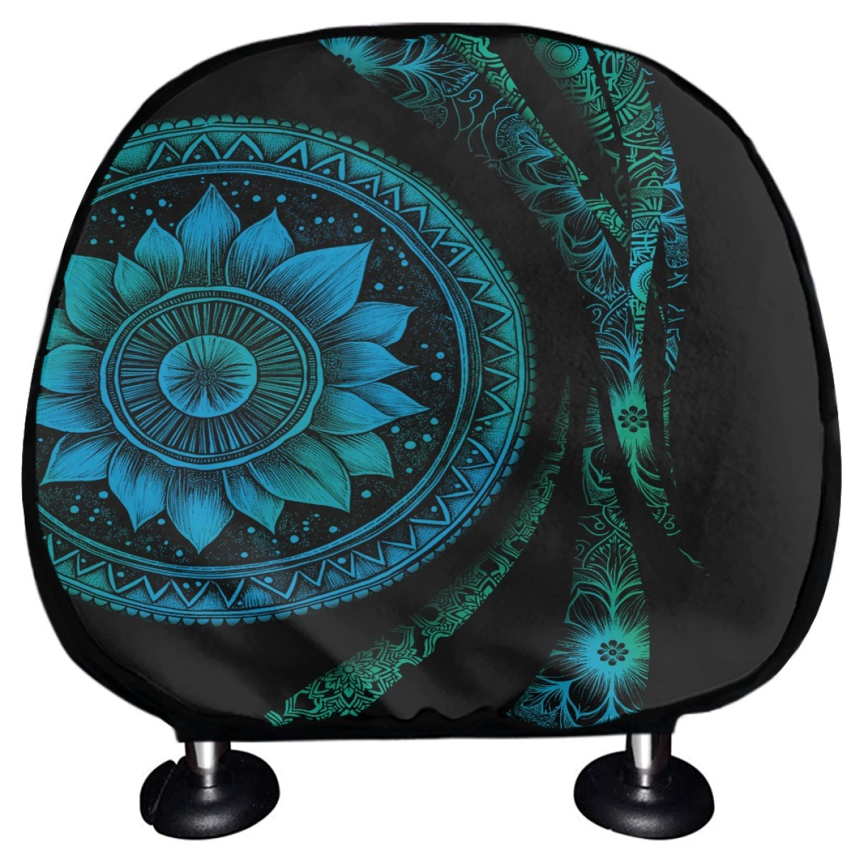 Популярный чехол на подголовник автомобиля Temu, цельный, из полиэстера, грязеотталкивающий и износостойкий, эксклюзивный трансграничный ретро-стиль.