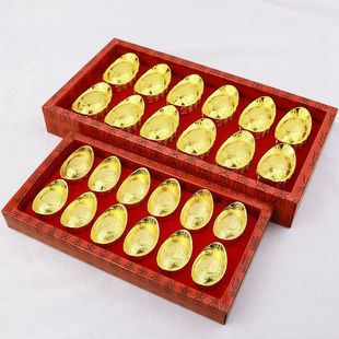 Alloy ingot 12 boxed home god of wealth for supplies to attract wealth decoration office wealth crafts