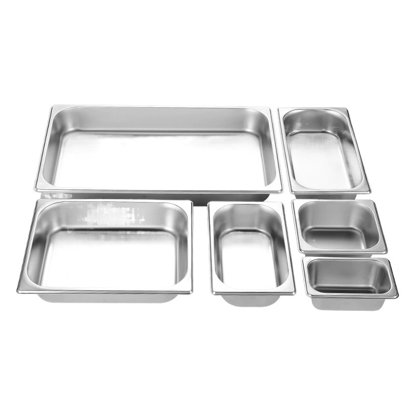 Чаша из нержавеющей стали прямоугольная перегородка с крышкой квадратный таз коммерческий буфет Овощной горшок квадратная пластина коробка