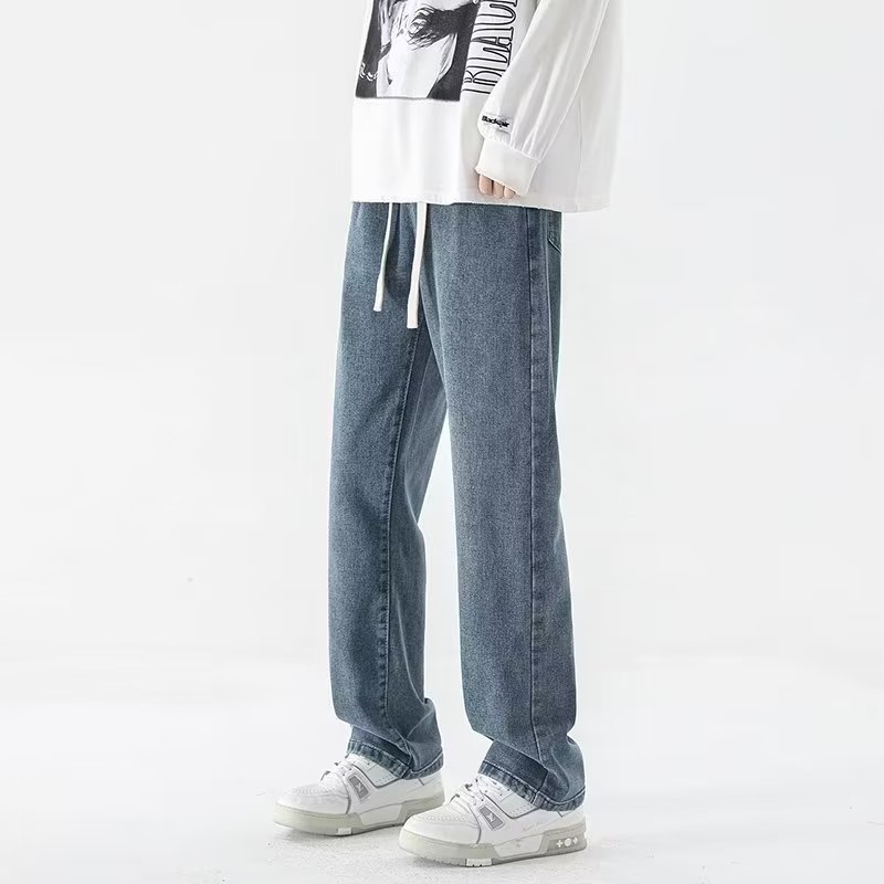 Jeans, moda para hombres, moda, pantalones casuales rectos sueltos para niños, marca de moda para hombres, pantalones de talla grande, moda