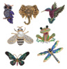 Animal pearl chest needle bee frog frog dragonfly, woodpecker chest flower owl elephant leopard peacock peacock