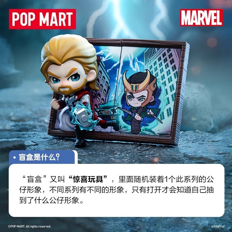 POPMART泡泡玛特漫威漫威相框系列潮玩盲盒摆件礼物手办挂件生日|undefined