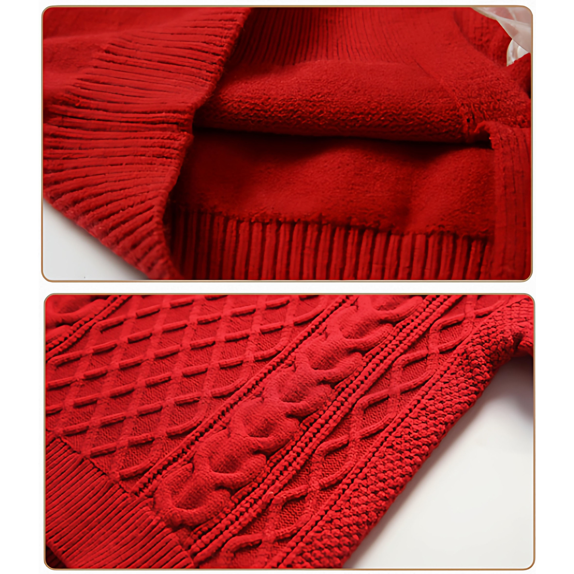 Suéter de Punto Rojo de Cuello Redondo para Hombre de Poliéster, Transpirable y Térmico, para Ocio