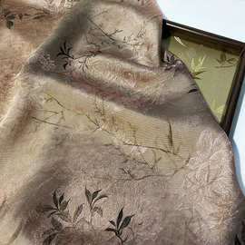 烟柳沉沙 浮光锦面料新中式国风汉服马甲旗袍半裙数码印花布料