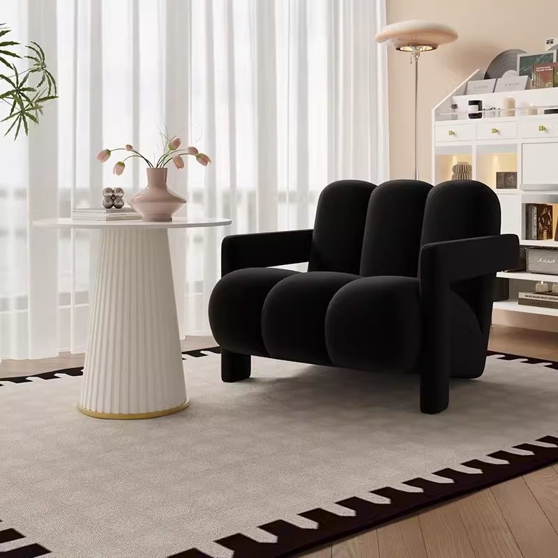 Diseñadores nórdicos de lujo ligero sillas casuales individuales, balcón del dormitorio de la Sala de estar, recepción simple, zona de descanso, sofás y sillas perezosas