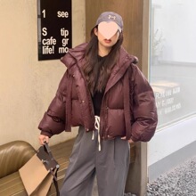 2025年新款冬季棉服女短款韩版小个子设计感棉衣宽松加厚棉袄外套