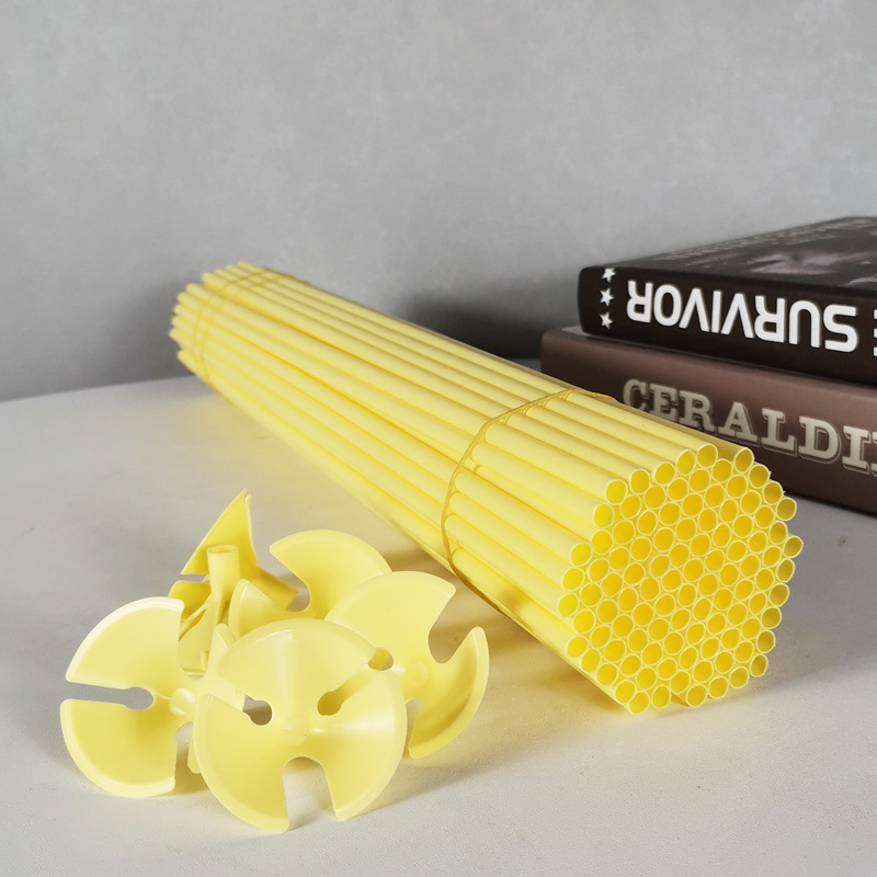 SKU17_42cm马卡龙黄色托+杆100套