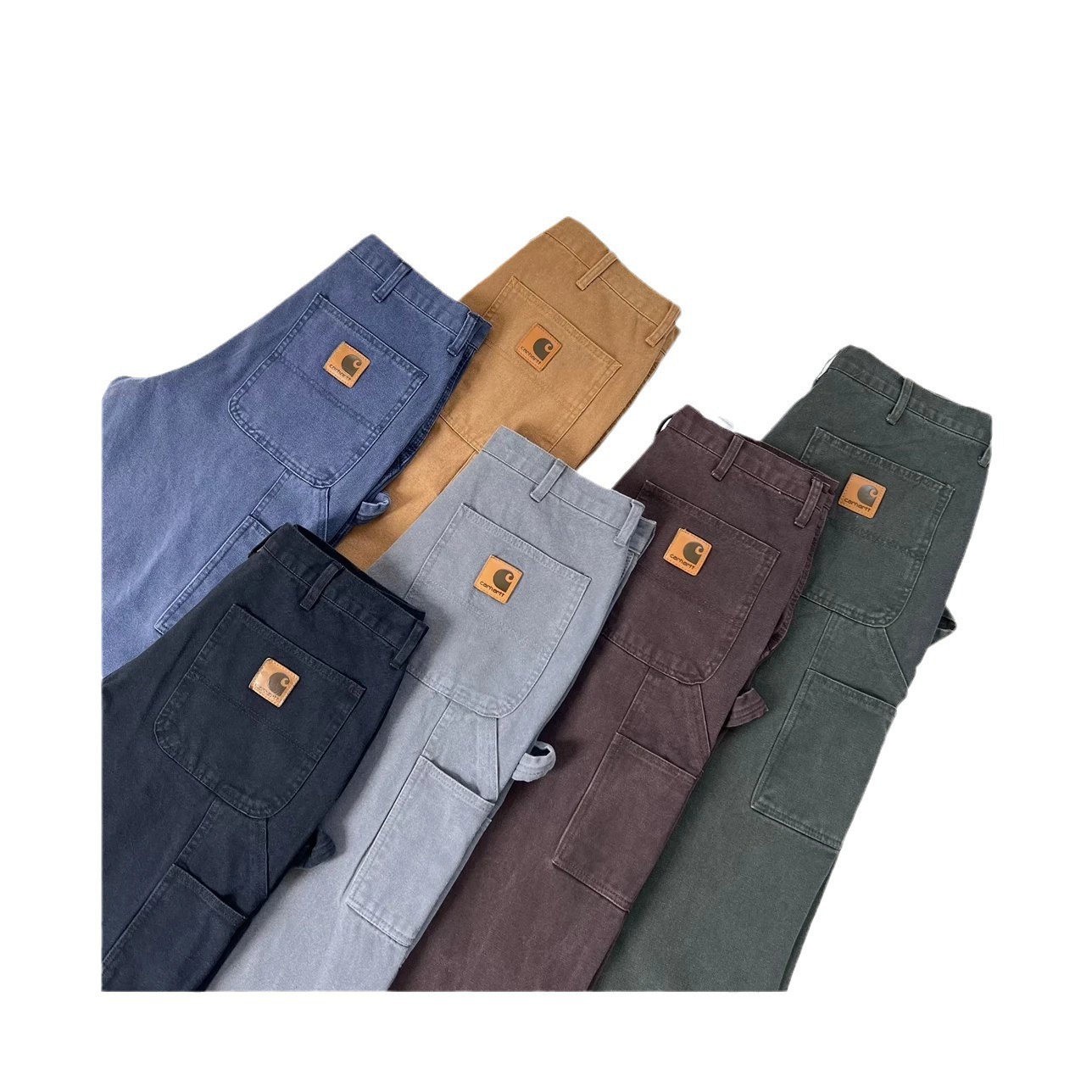 日本製ヘビーウォッシュカハb11アメリカンレトロキャンバスマルチポケットロギングパンツオーバーオールパンツ男性と女性用