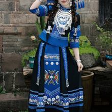 广西壮族新款三月三服装成人少数民族服饰苗族刺绣壮锦盛装舞蹈女