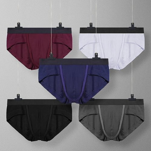 Men's briefs modal low waist sexy u convex bag white briefs men's small boxer shorts trendy