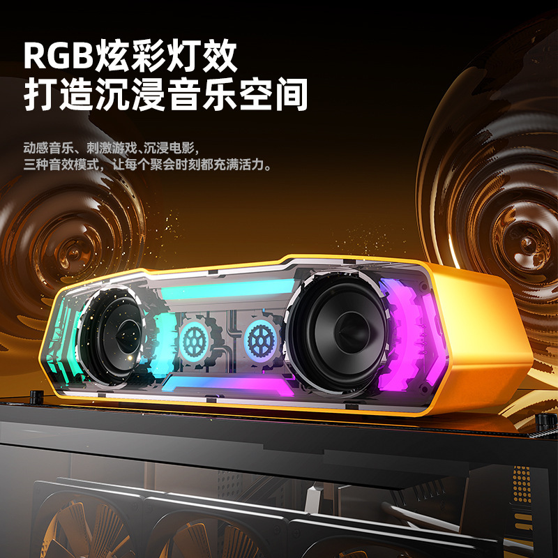 クロスボーダー新型JY45-Pro bluetoothスピーカー多機能スマートAi音声サイバーパンク透明小音響|undefined