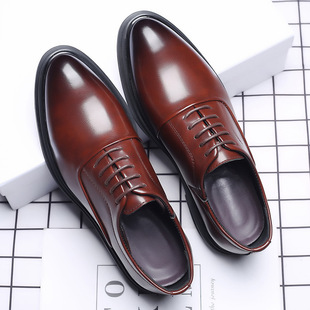 Multi-style leather shoes men's casual shoes large size business formal shoes pointed lace-up wedding shoes a generation of hair