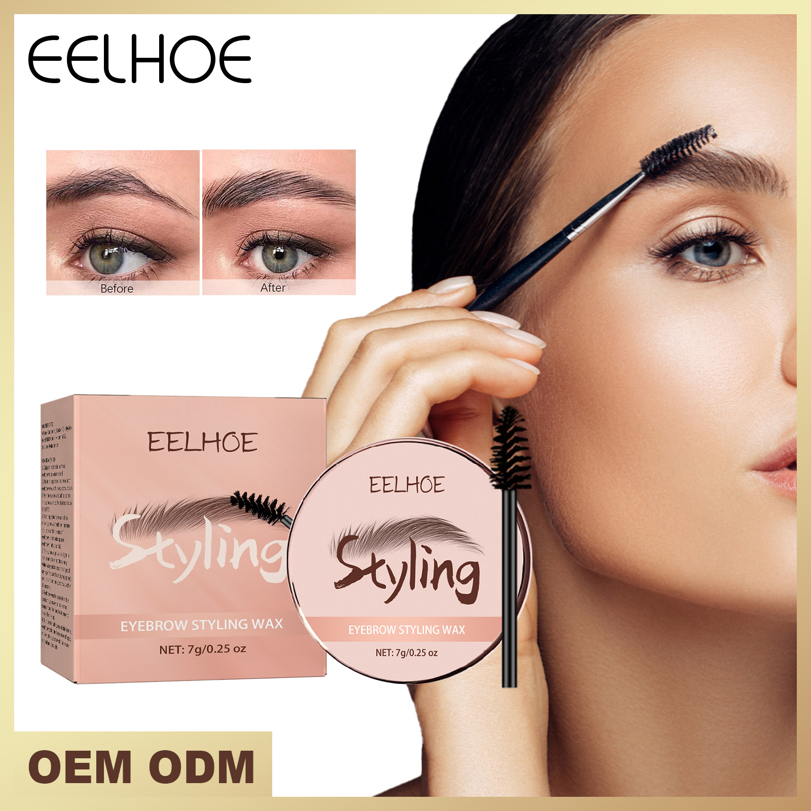stylingset met natuurlijke driedimensionale wilde wenkbrauwen benadrukt het gelaagde effect van wenkbrauwen, mak,_voghion.com