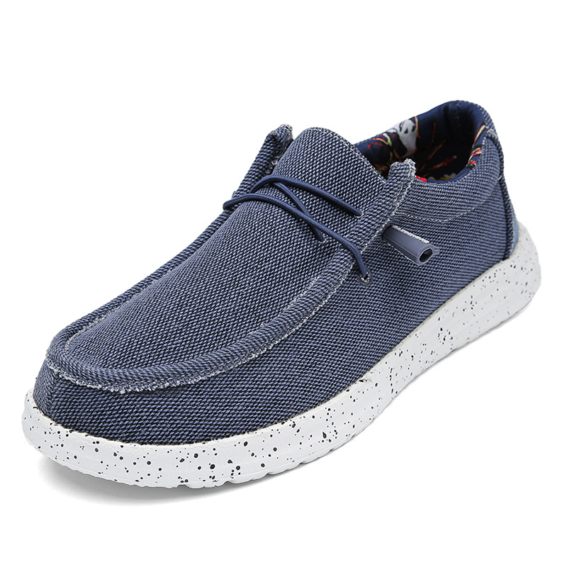 Herren Freizeitschuhe Aus Canvas Als Slipper Mit Flacher Sohle_voghion.com