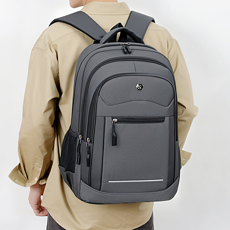 Nueva mochila de tela Oxford para hombres, mochila de computadora de gran capacidad, mochila de escuela secundaria universitaria.