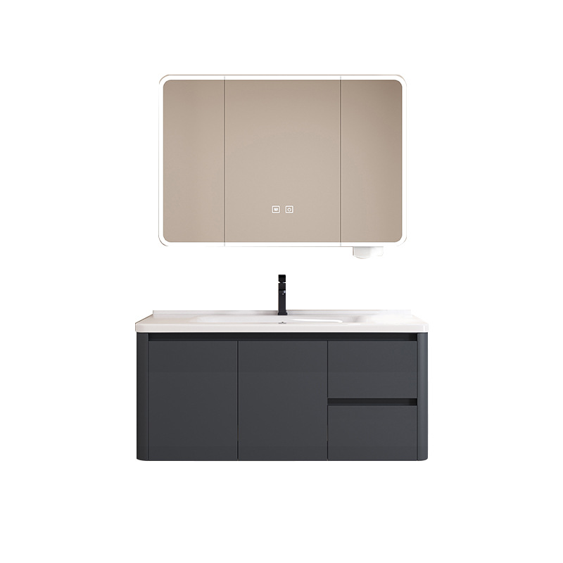 gabinete de baño inteligente de arco circular gabinete de baño de panal de aluminio gabinete de baño combinado inodoro lavabo lavabo cerámica integral lavabo