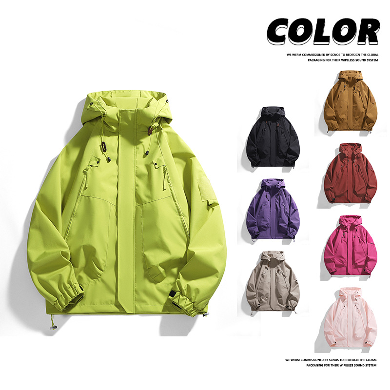 High-End Autum American Loose Windproof Jacket for Men and Women, Outdoor Trendyy Hooded Jacket J90