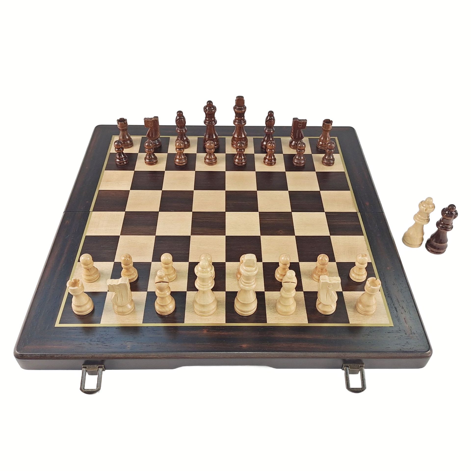 Ajedrez de madera al por mayor 15 pulgadas plegables juegos de mesa magnéticos estudiantes niños aprendizaje desarrollo intelectual