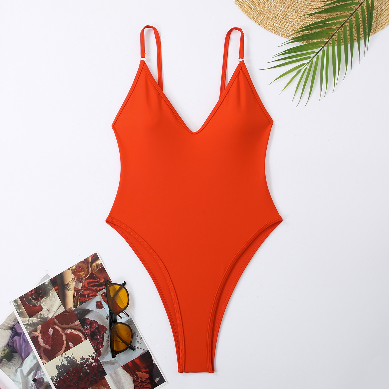 175g Weight Sleeveless Sleeve Length Pullovers Placket Type Nylon, Polyester Fabric Type Regular Top Length One-pieces Tops Type 1 Piece Quantity Swimming Pool, Beach Occasion Strap Neckline Skinny Fit Type Solid Color Pattern Women's Gender Beach Style Women's Beach Solid Color 1 Piece Tankinis Swimwear 21