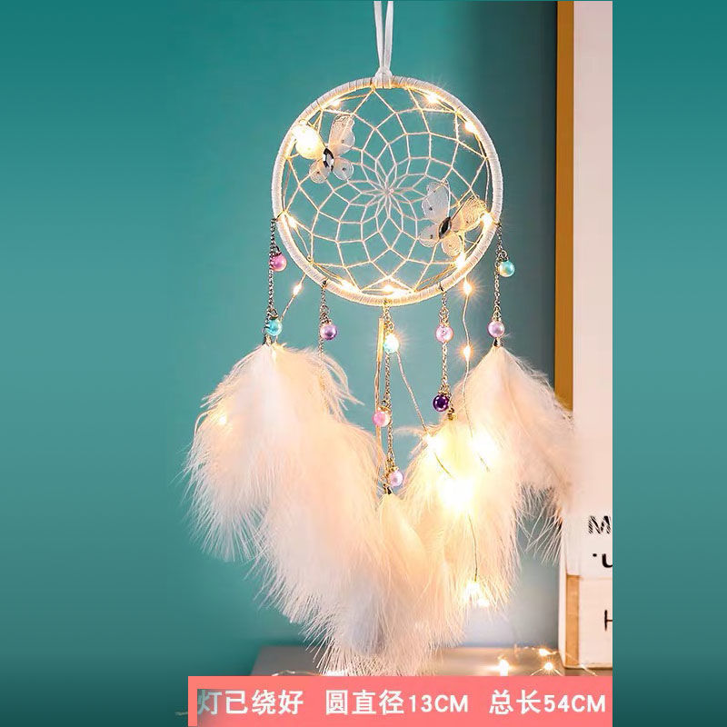 El departamento de Indiana Dreamcatcher, dormitorio, campana de viento colgante, corazón de niña, regalo de cumpleaños para chicas.