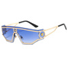 Metal sunglasses, fashionable human head, glasses suitable for men and women, new collection, European style