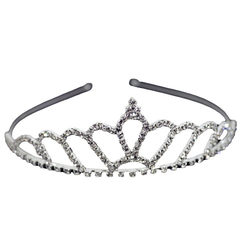 Estilo coreano de moda nueva exquisita princesa corona los niños galvanizados rhinestone diadema accesorios pelo fabricante