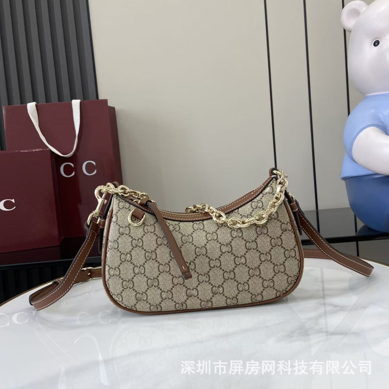 New Gucci Women's Bag Emblem Series Small Shoulder Bag Single Shoulder Bag Underarm Crossbody Bag Cross-Border E-Commerce New Gucci Women's Bag Emblem Series Small Shoulder Bag Single Shoulder Bag Underarm Crossbody Bag Cross-Border E-Commerce