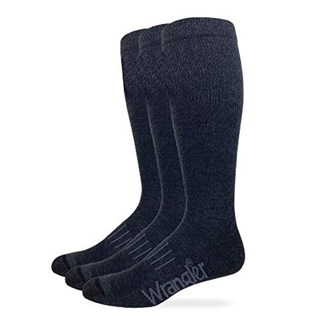 Wrangler Men's Seamless Toe Western Boots Socks