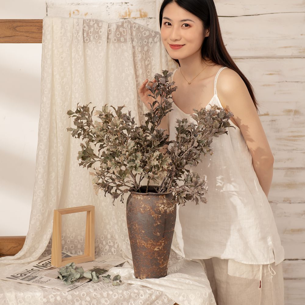 綠植物乾枯哈利葉仿真花廠家假花批發婚慶裝飾品INS風跨境MW82107