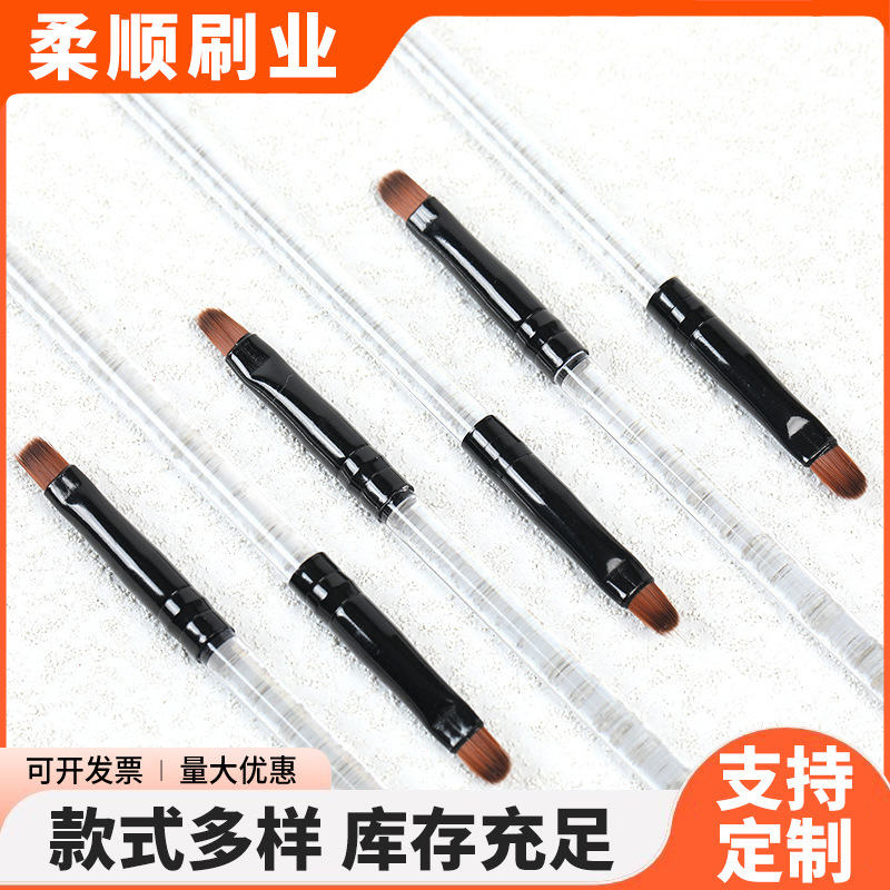 Brush para sombra de ojos de pelo de nailon, caja de polvo, caja de polvo, caja de polvo, cepillo para sombra de ojos, accesorios de maquillaje, cepillo, cepillo de maquillaje pequeño