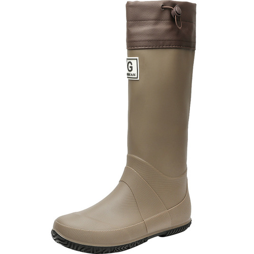 Adult couple men and women long-barked wild bird association foldable rain boots, waterproof and non-slip rain shoes, water shoes