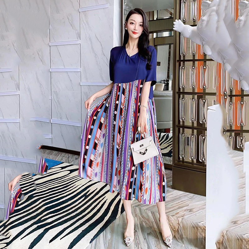 Silk White Not Rule Color Color Print Dress 2021 Summer New Heavy Mulberry Silk Loose A Style