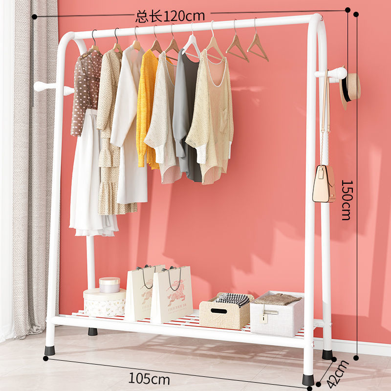 120cm-흰색 [단일 레이어 그물 + 옷 고리]].