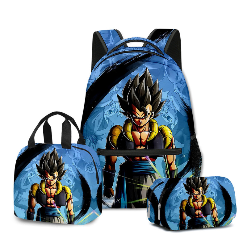 3Dクロスボーダー新アニメ悟空ドラゴンボールドラゴンボール超学生スクールバッグバックパックランチバッグ鉛筆バッグ3点セット|undefined
