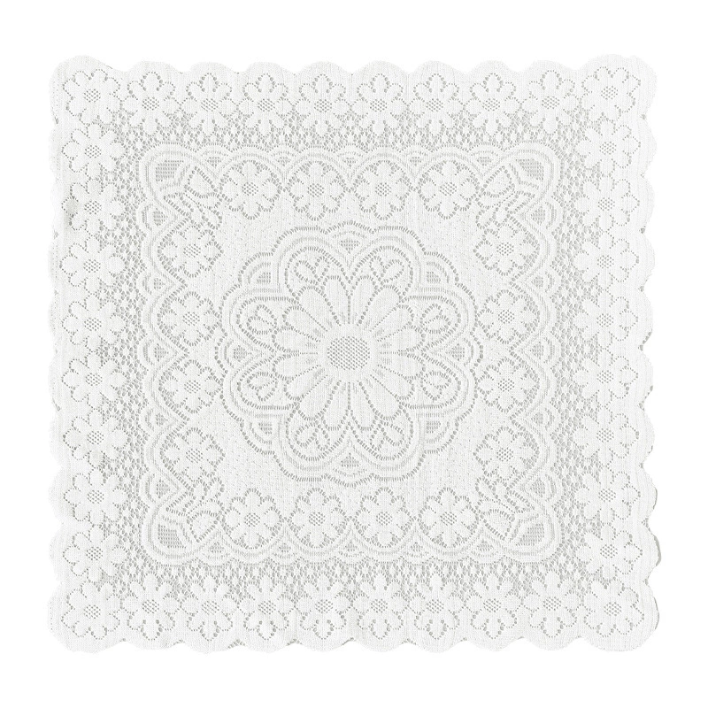 Lace tablecloth, French‑style retro crochet, white lace, sizes 60×60 cm and 90×90 cm