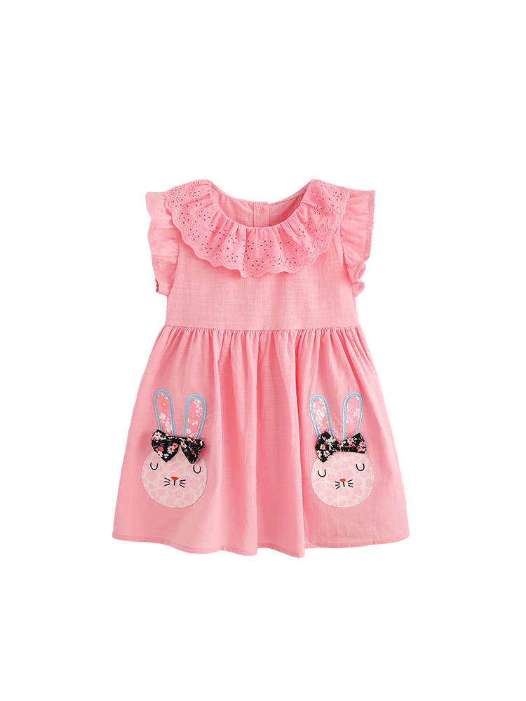 Malwee transfronterizo vestido de niña de verano nuevo estilo europeo y americano vestido de princesa para niños pequeños y medianos pantalones casuales de niña