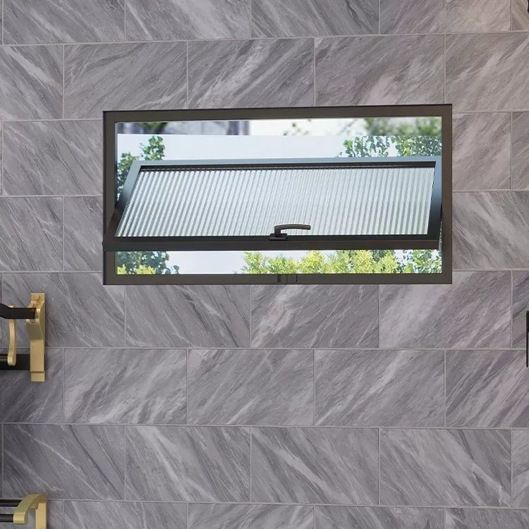 Алюминиевое окно для внутреннего освещения, модное квадратное художественное стекло с 360-градусным вращением для индивидуальной настройки в частной ванной комнате