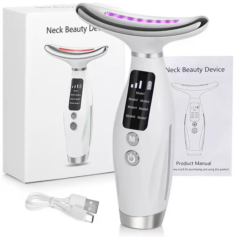 Instrumento de belleza de cuello, instrumento de belleza de cuello, instrumento de estatura de cuello, instrumento de masaje de estatura de cuello y cara de doble propósito de microcorriente, instrumento antiarrugas